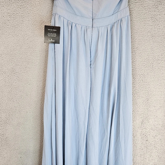 Lulu's Air Of Romance Womens Maxi Formal Dress Sz L Chiffon Wedding - Picture 7 of 14